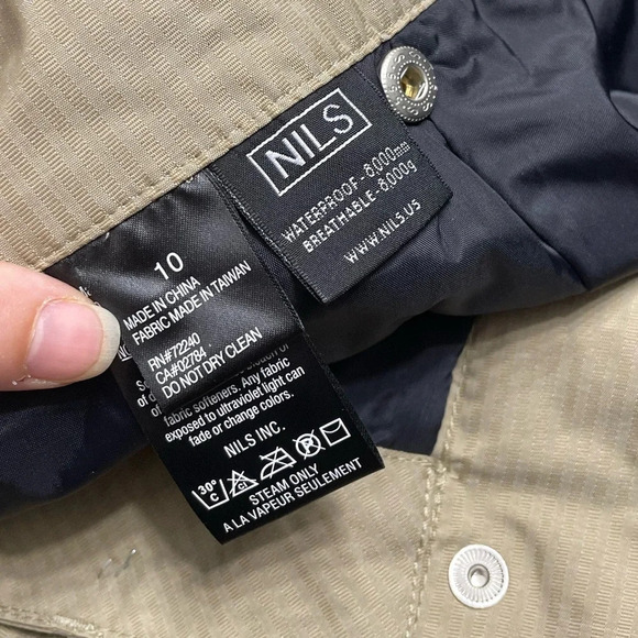 NILS Snowboarding Breathable Waterproof snow pants neutral stripe women’s 10 - Picture 2 of 12